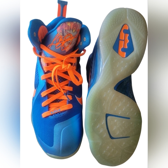 Nike Lebron 9 Men\'s Blue and Orange Sz11.5 Athletic Shoes main image 9
